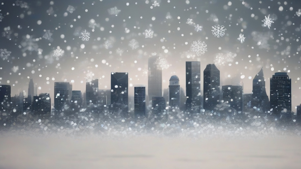 雪雾交织：当纯净雪花邂逅朦胧雾霾的冬日图景